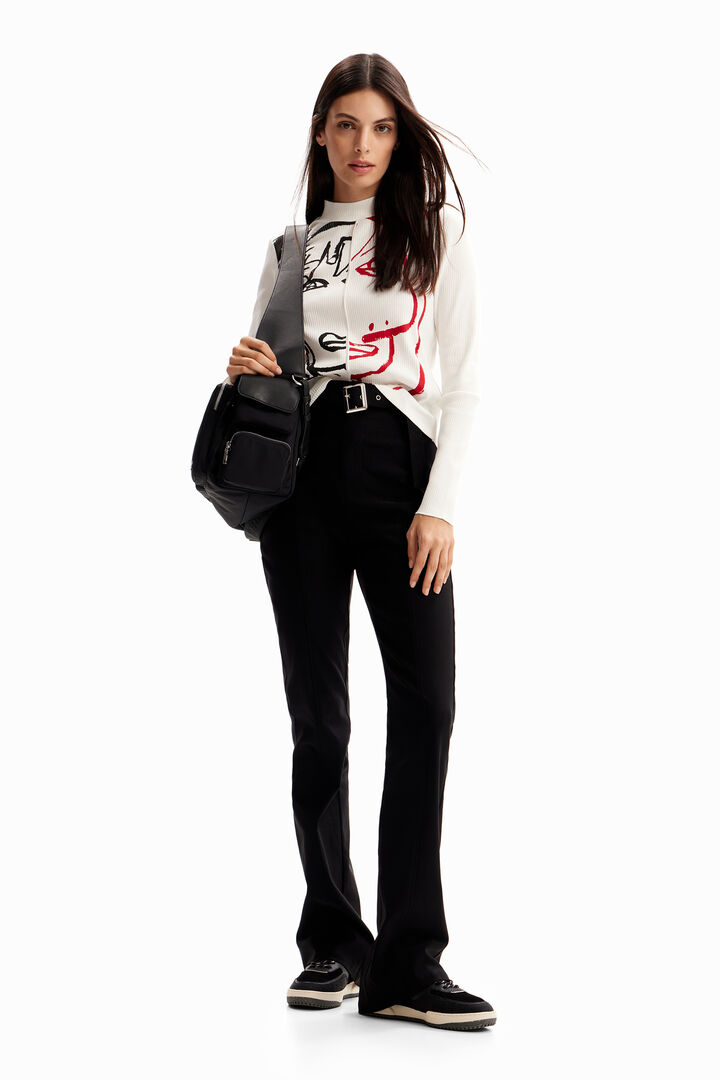 Ribbed face T-shirt | Desigual