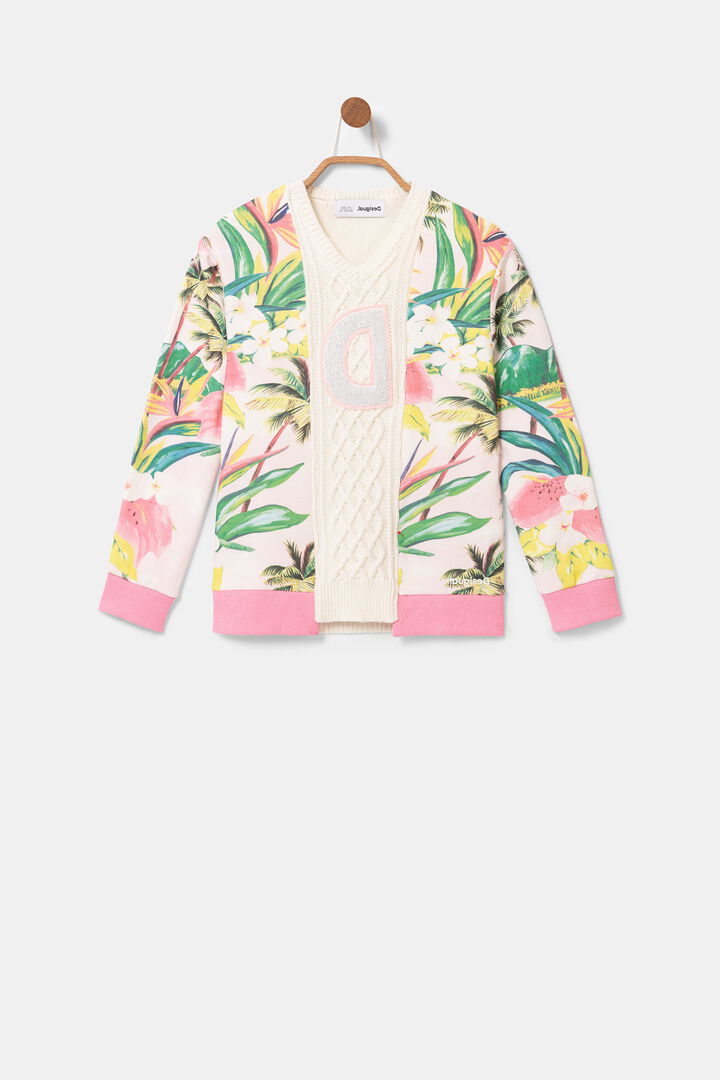 Jersey hawaiano y encaje | Desigual