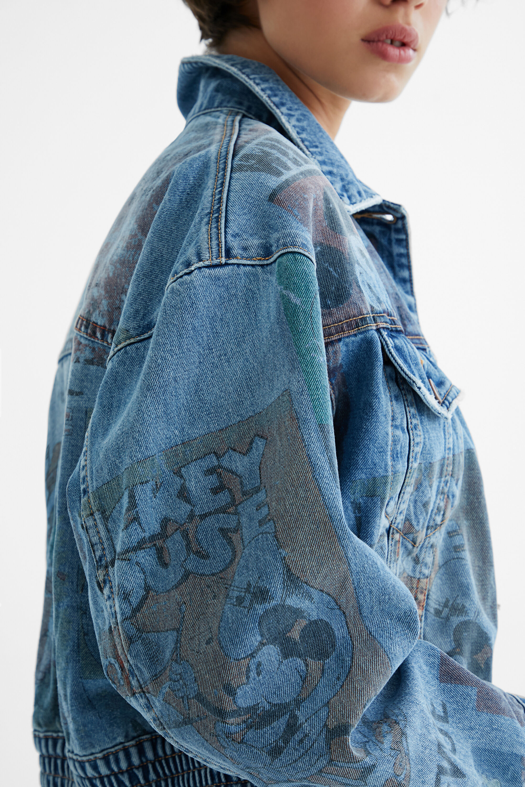 Desigual mickey mouse denim jacket sales