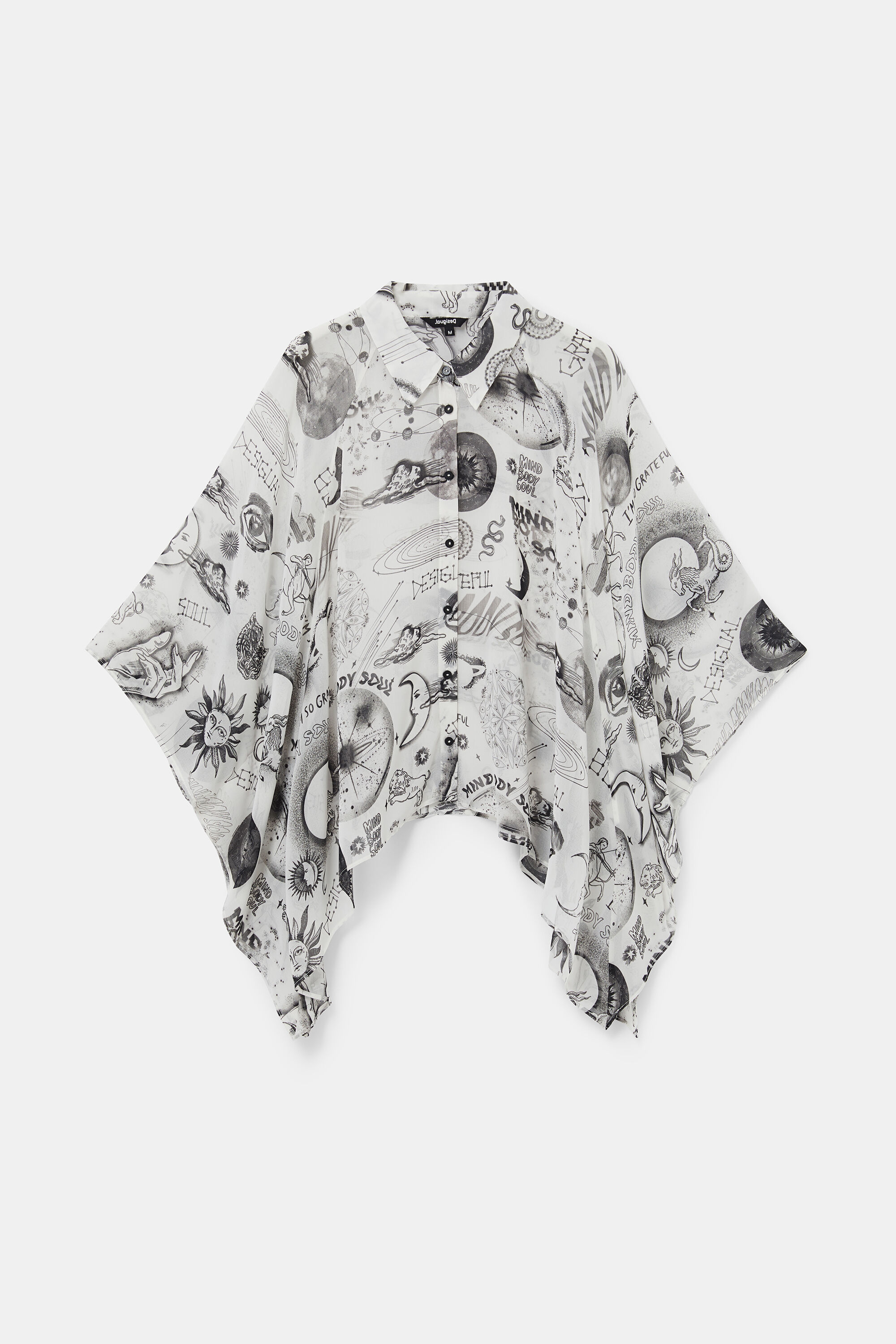 Short asymmetric oversize shirt