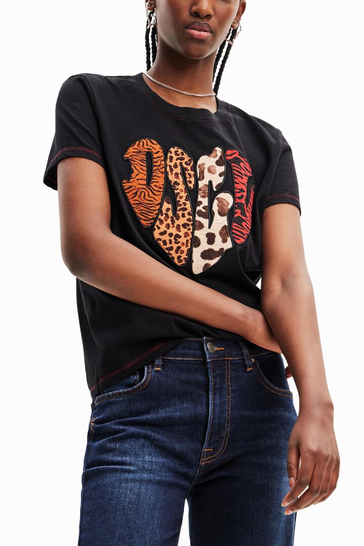 Animal print patch T-shirt | Desigual
