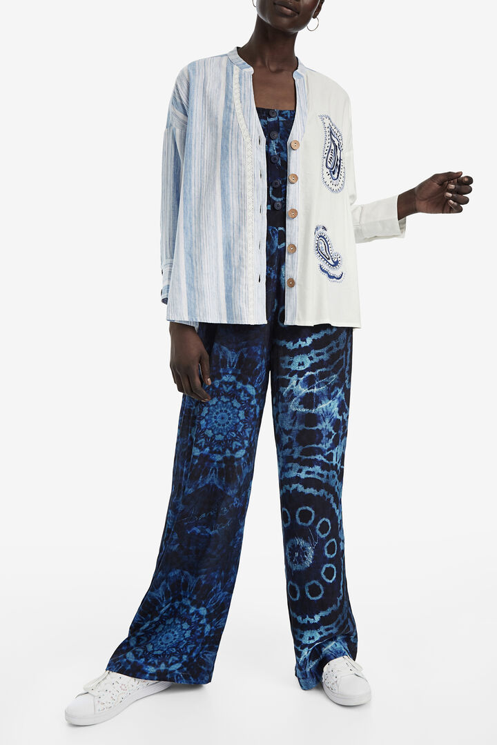 Oversize shirt mandarin collar | Desigual