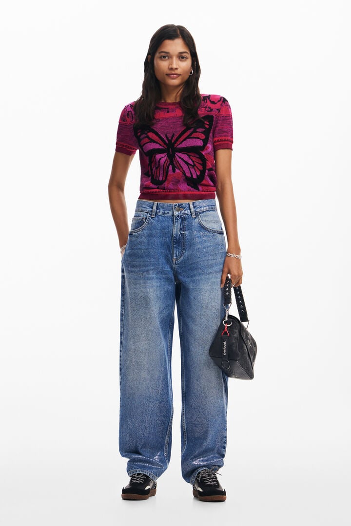 Butterfly knit T-shirt | Desigual
