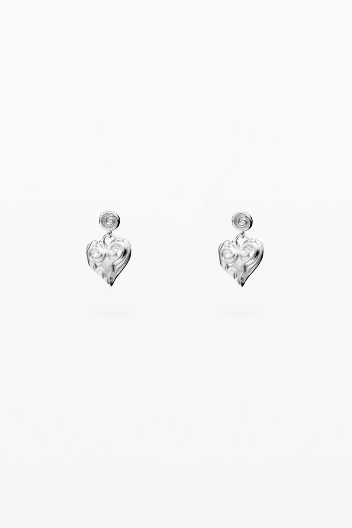 Zalio silver-plated heart earrings | Desigual