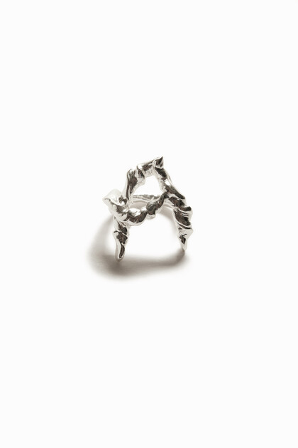 Zalio silver plated letter A ring