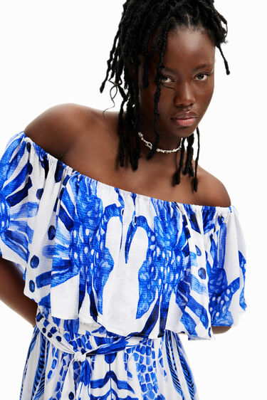 Vestit midi volant Stella Jean | Desigual