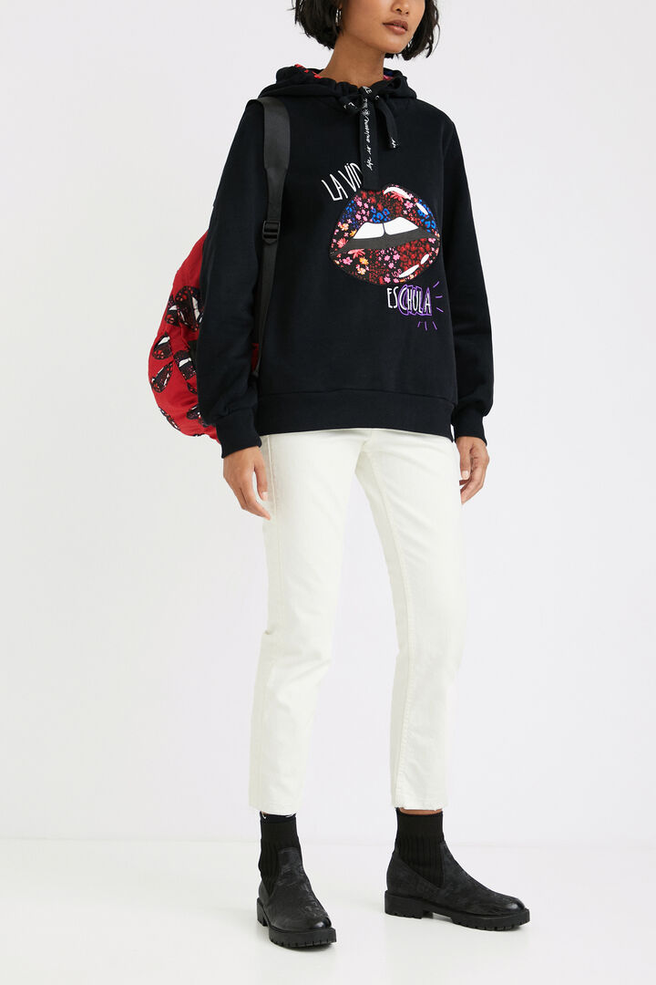 Plüss kapucnis pulóver | Desigual