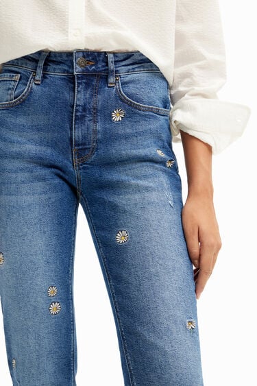 Flared jeans madeliefjes | Desigual