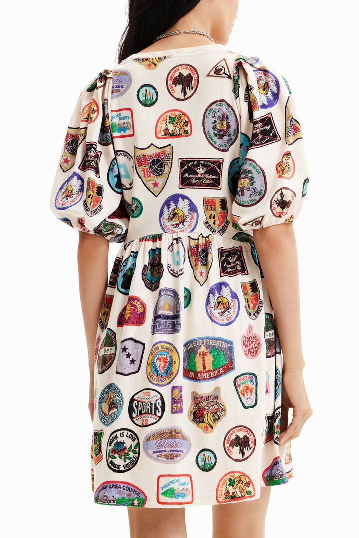 Vestido corto parches | Desigual