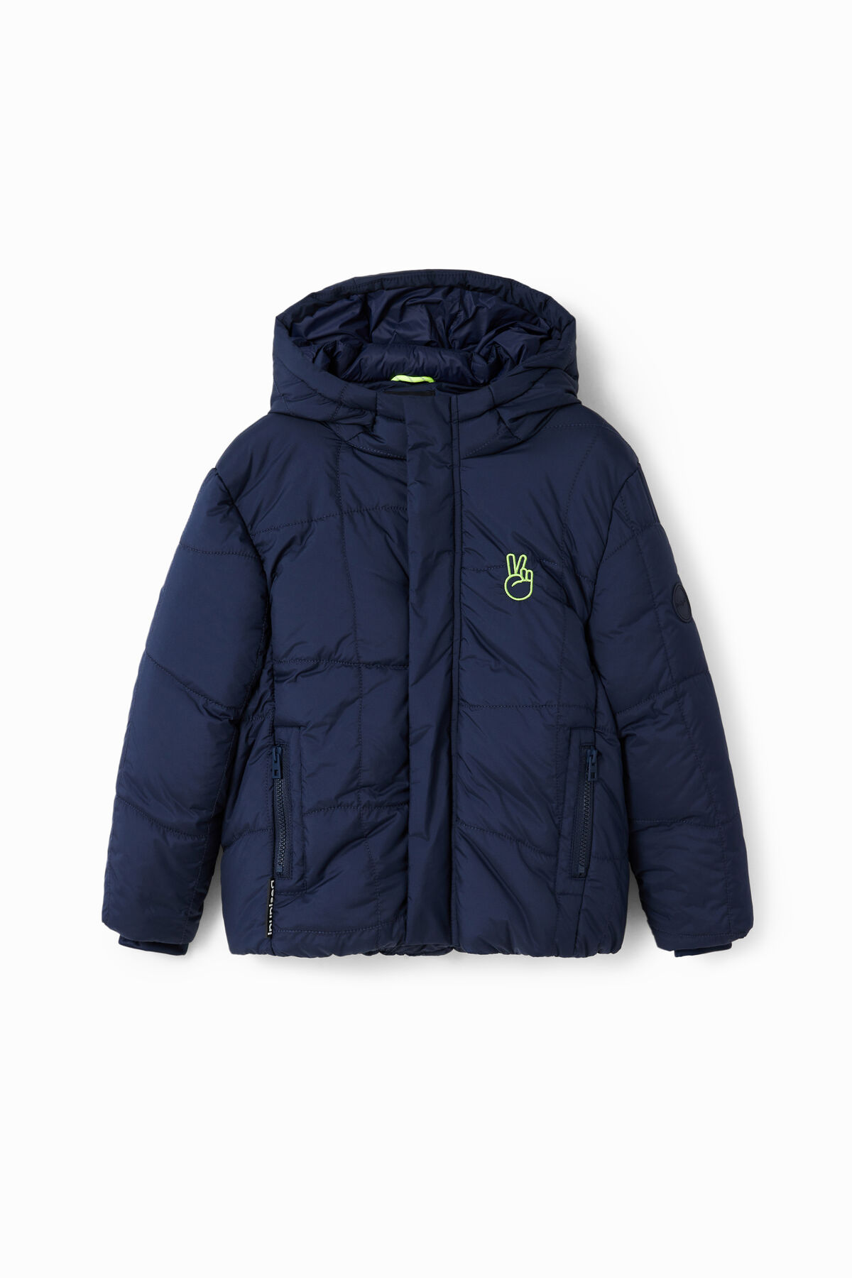 Blouson à Capuche Desigual Orange Pour Garçon 7-8 Ans - Occasion Très Bon état