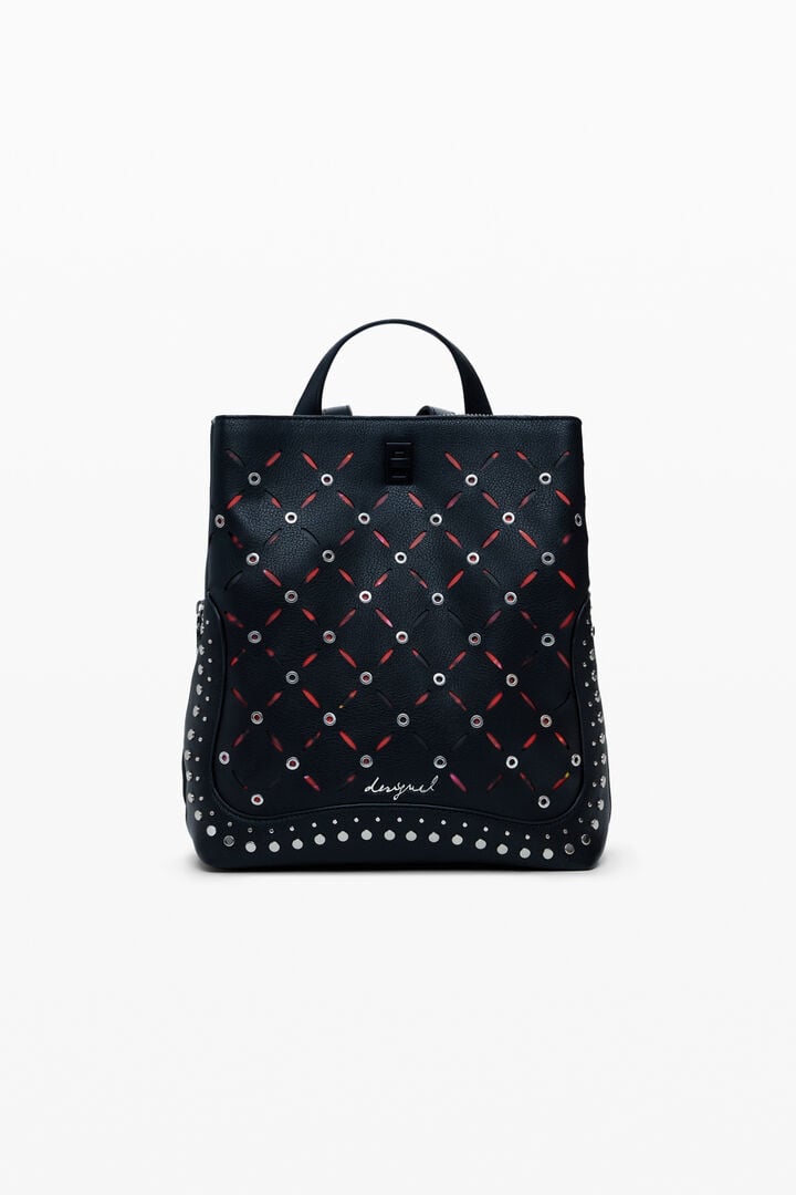 Petit sac à dos ajouré avec clous