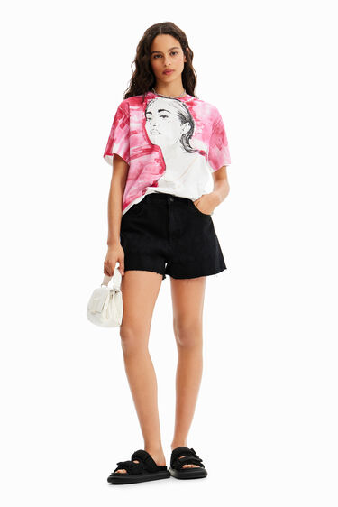 Camiseta ilustración chica | Desigual