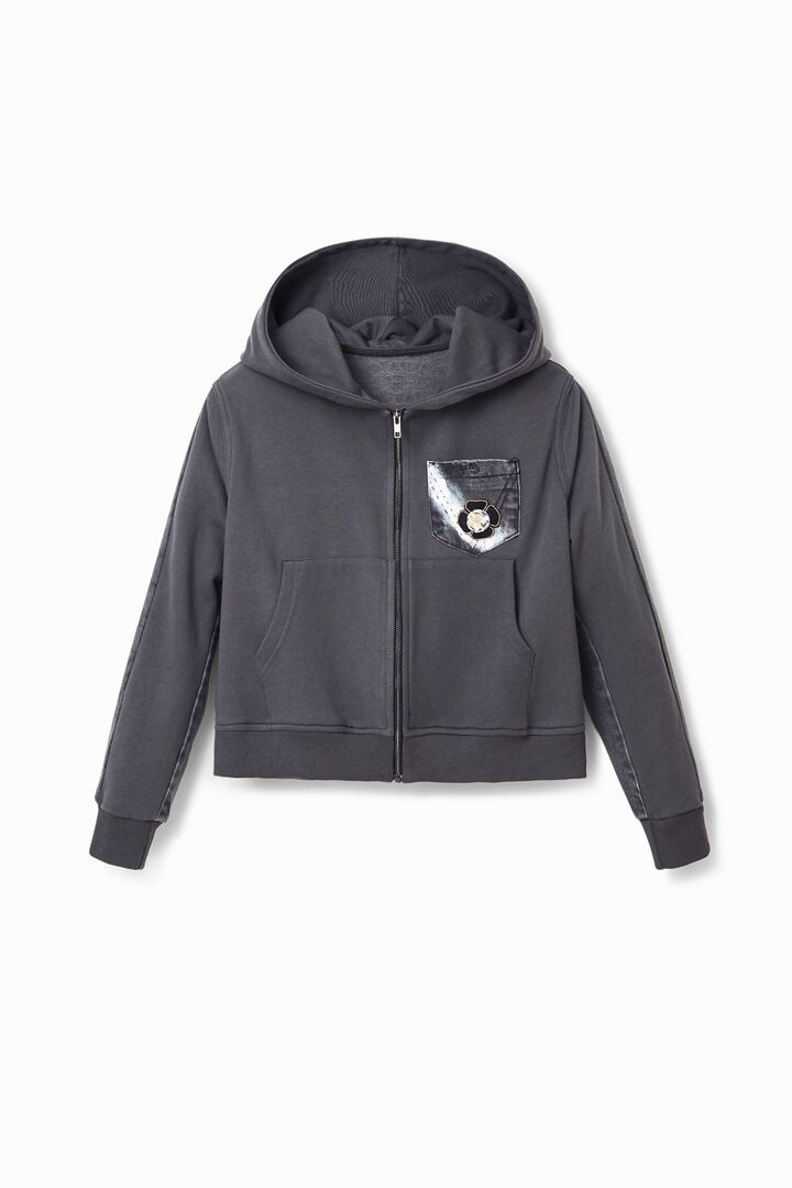 Sudadera corta híbrida "Eat More Art" | Desigual