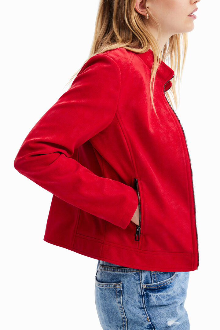 Suede-effect biker jacket | Desigual