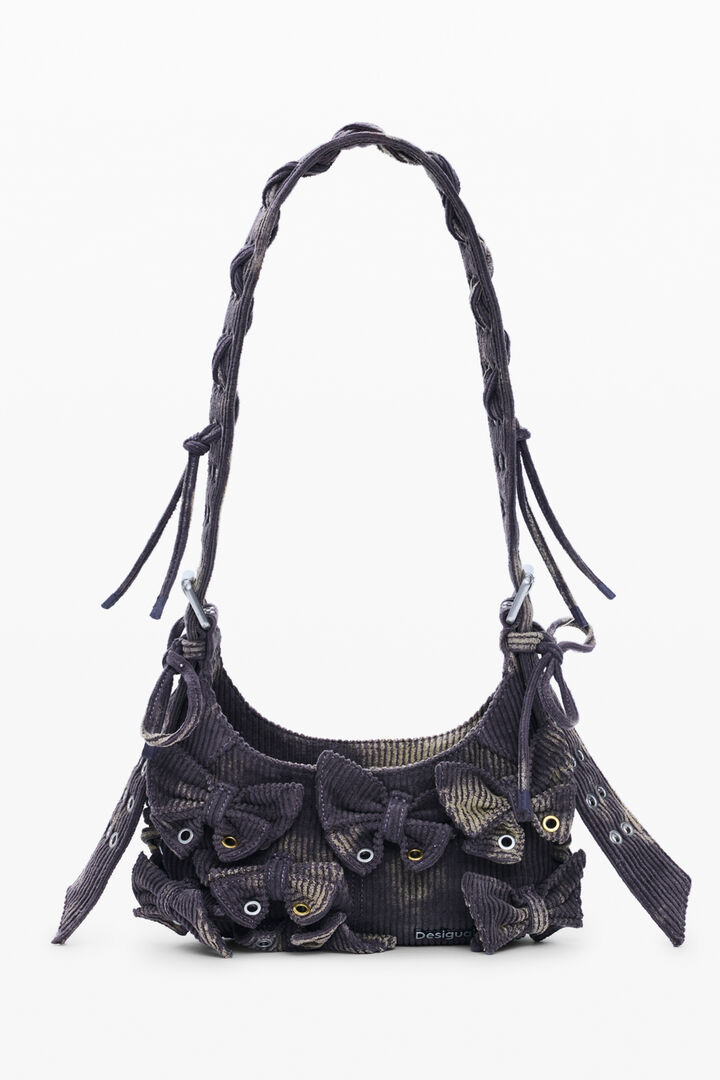 Mittelgroße Tasche mit Baumwollschleifen