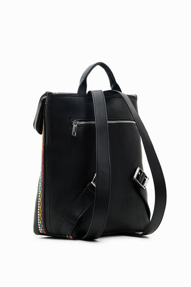 Motxilla mitjana solapa brodats | Desigual