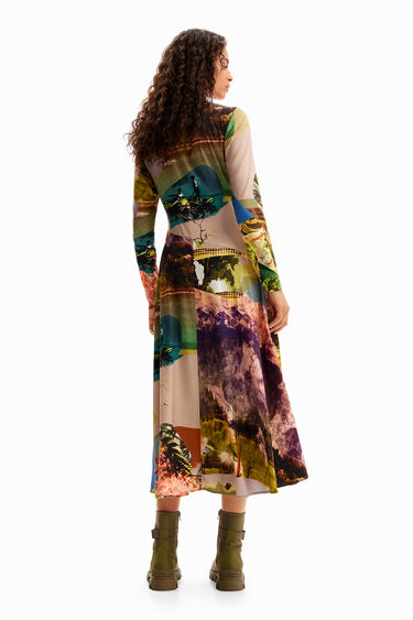 Vestit midi collage M. Christian Lacroix | Desigual