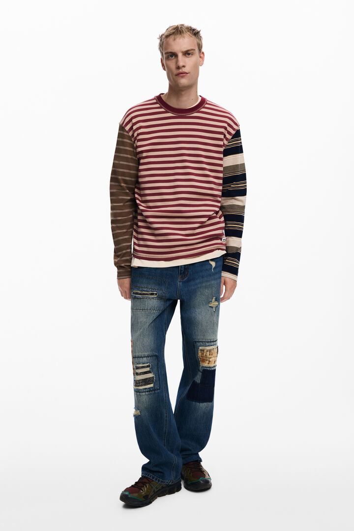Grunge striped T-shirt | Desigual
