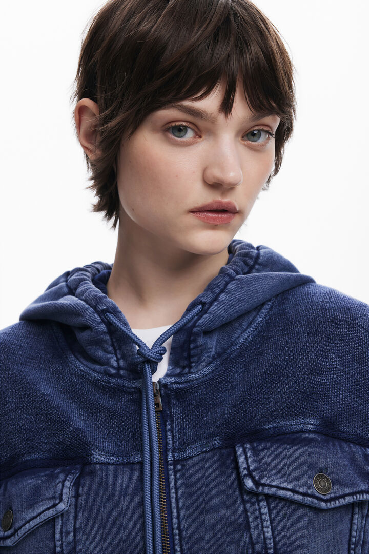 Denim print sweatshirt | Desigual