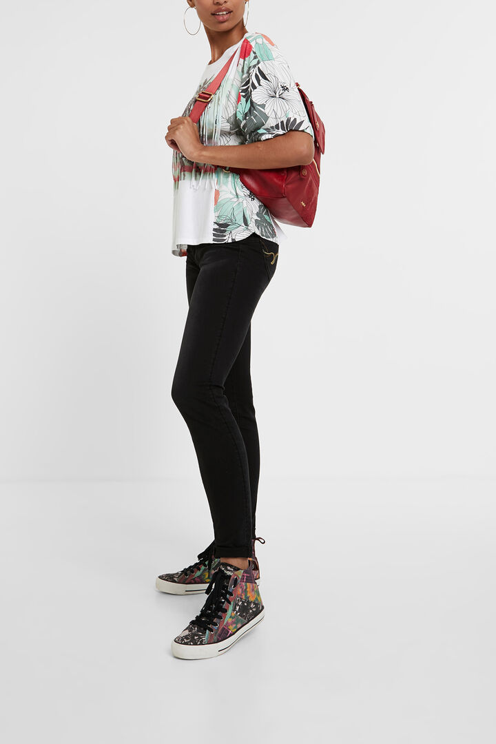 Hawaiian T-shirt with fringe | Desigual