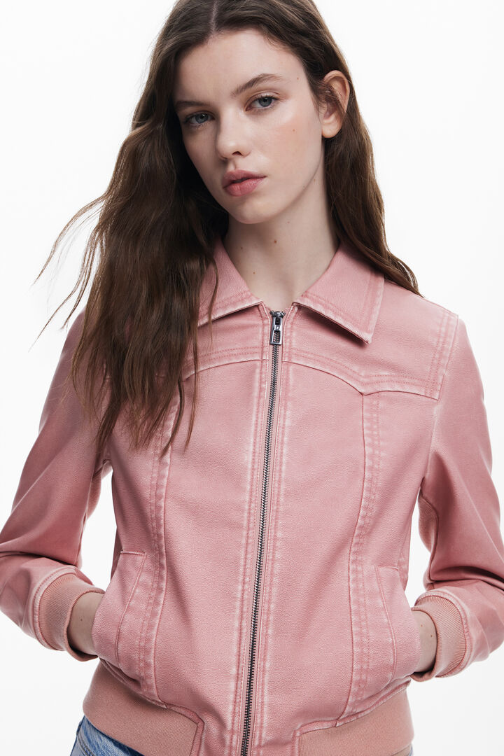 Biker bunda s efektom kože | Desigual