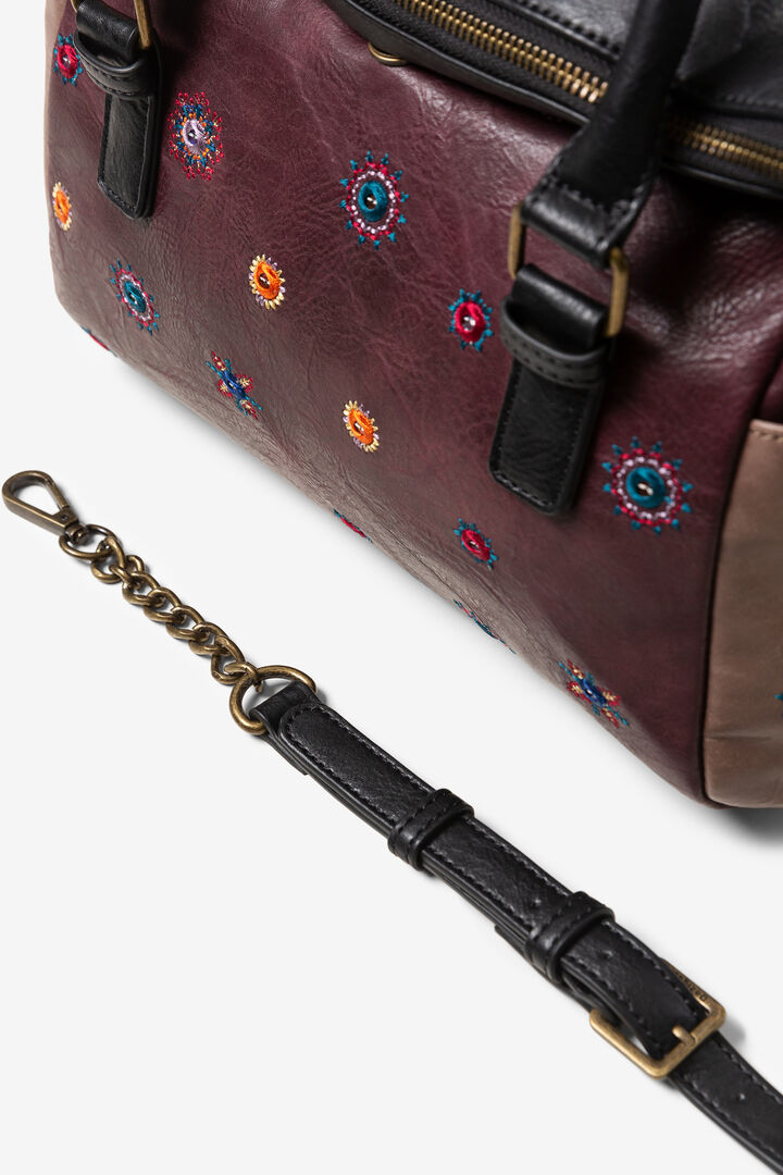 Bicolour briefcase-handbag double handle | Desigual