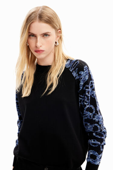 Floral print sleeve pullover | Desigual