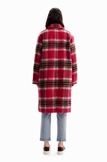 Plaid wool coat | Desigual