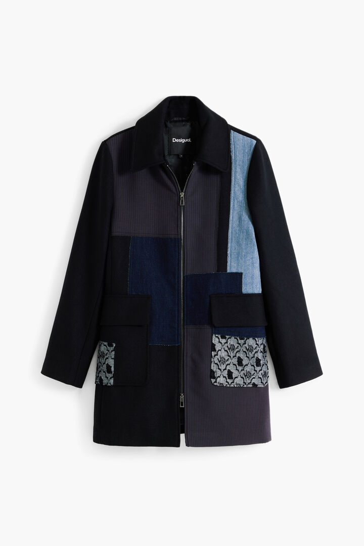 Abrigo recto patchwork | Desigual