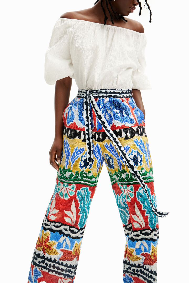 Stella Jean ethnic long jumpsuit | Desigual