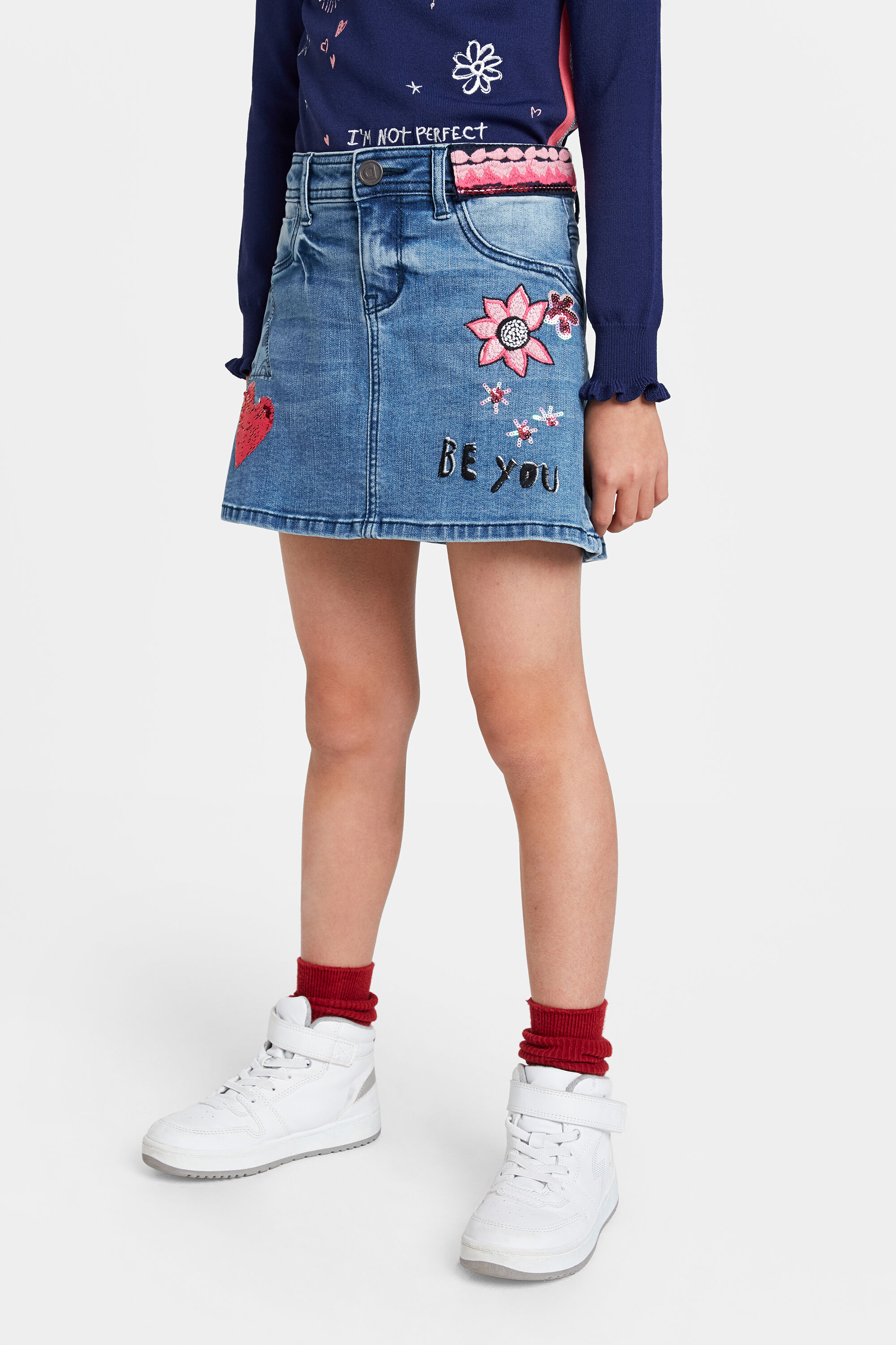 Falda vaquera sales desigual outlet