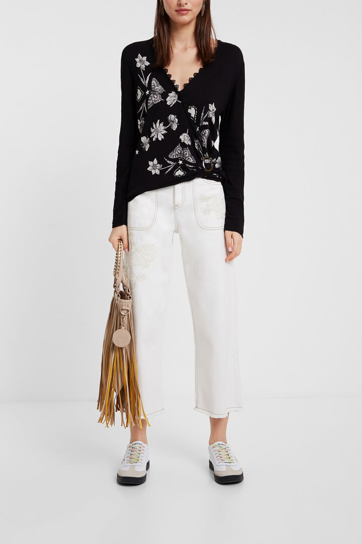 Fine crossed jumper butterflies | Desigual