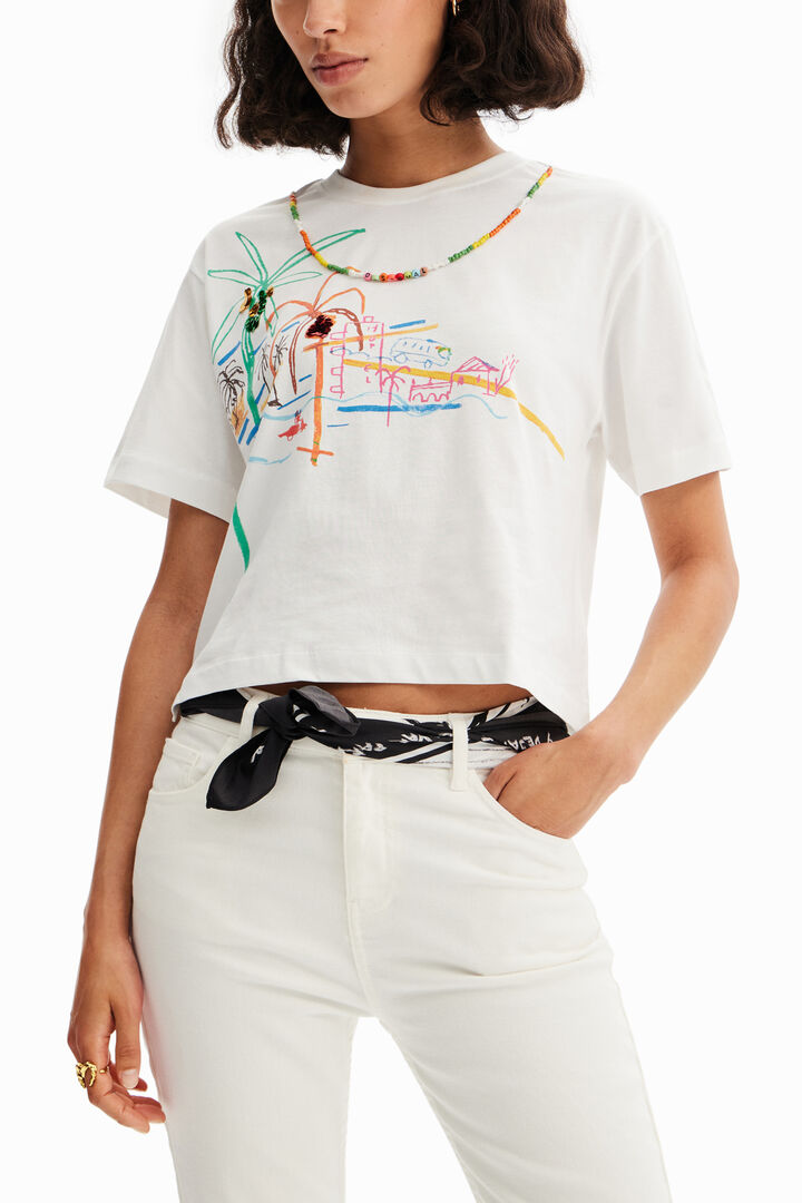Necklace illustration T-shirt | Desigual