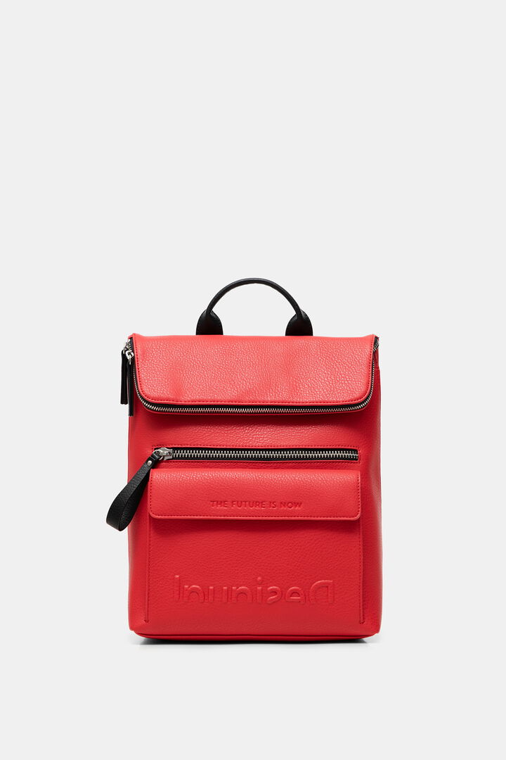 Mochila cuadrada efecto piel | Desigual