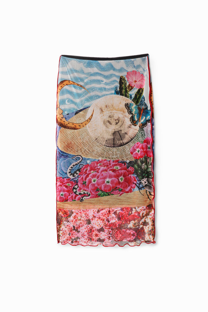 Falda midi slim tul | Desigual
