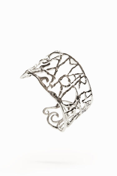 Bracelete larga mensagem banho ouro Zalio | Desigual