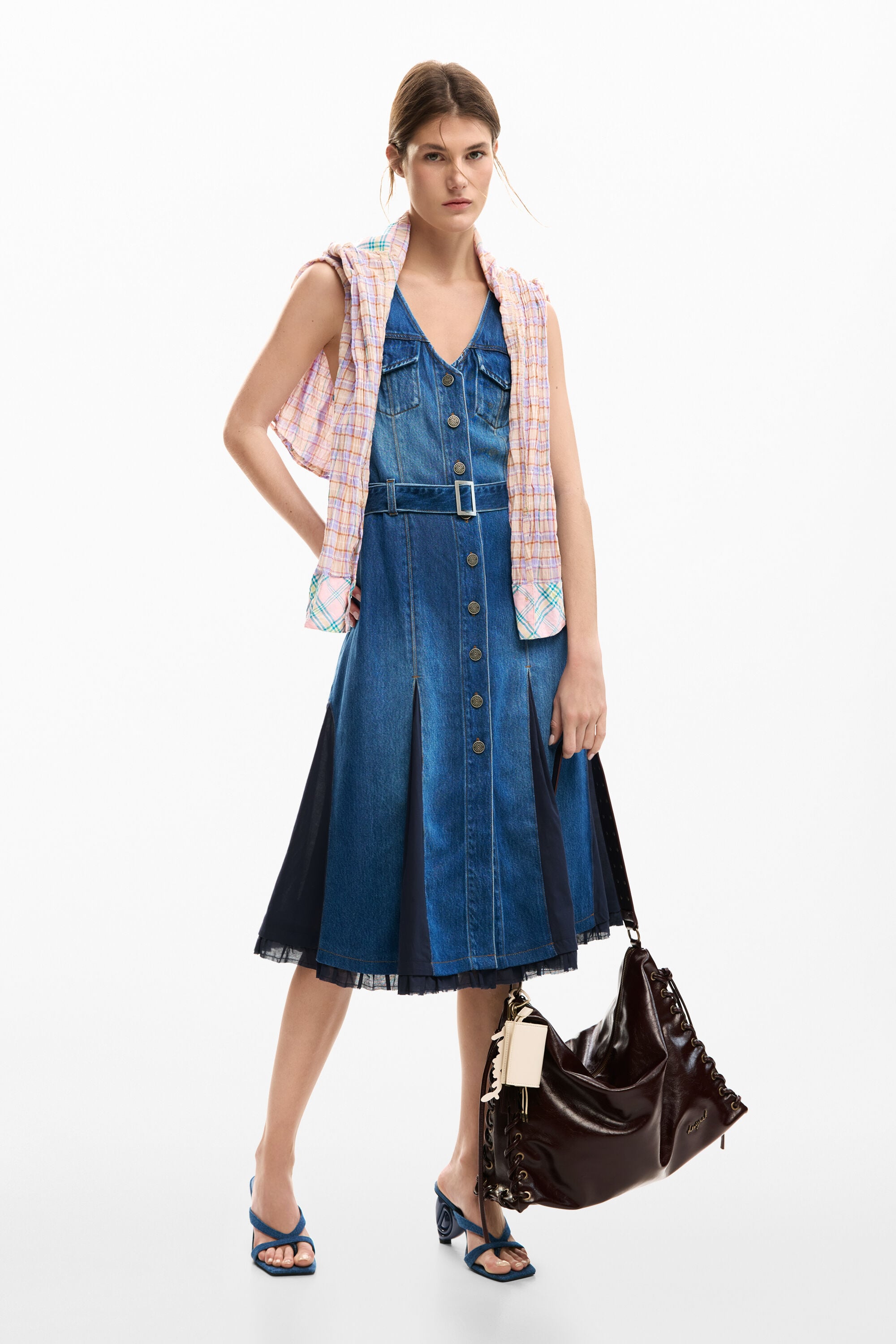 Thumbnail - Desigual, Midikleid aus denim, Damen, Blau, M