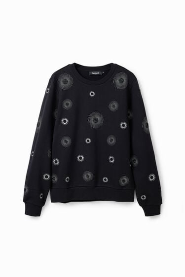 Geometric embroidered sweatshirt | Desigual