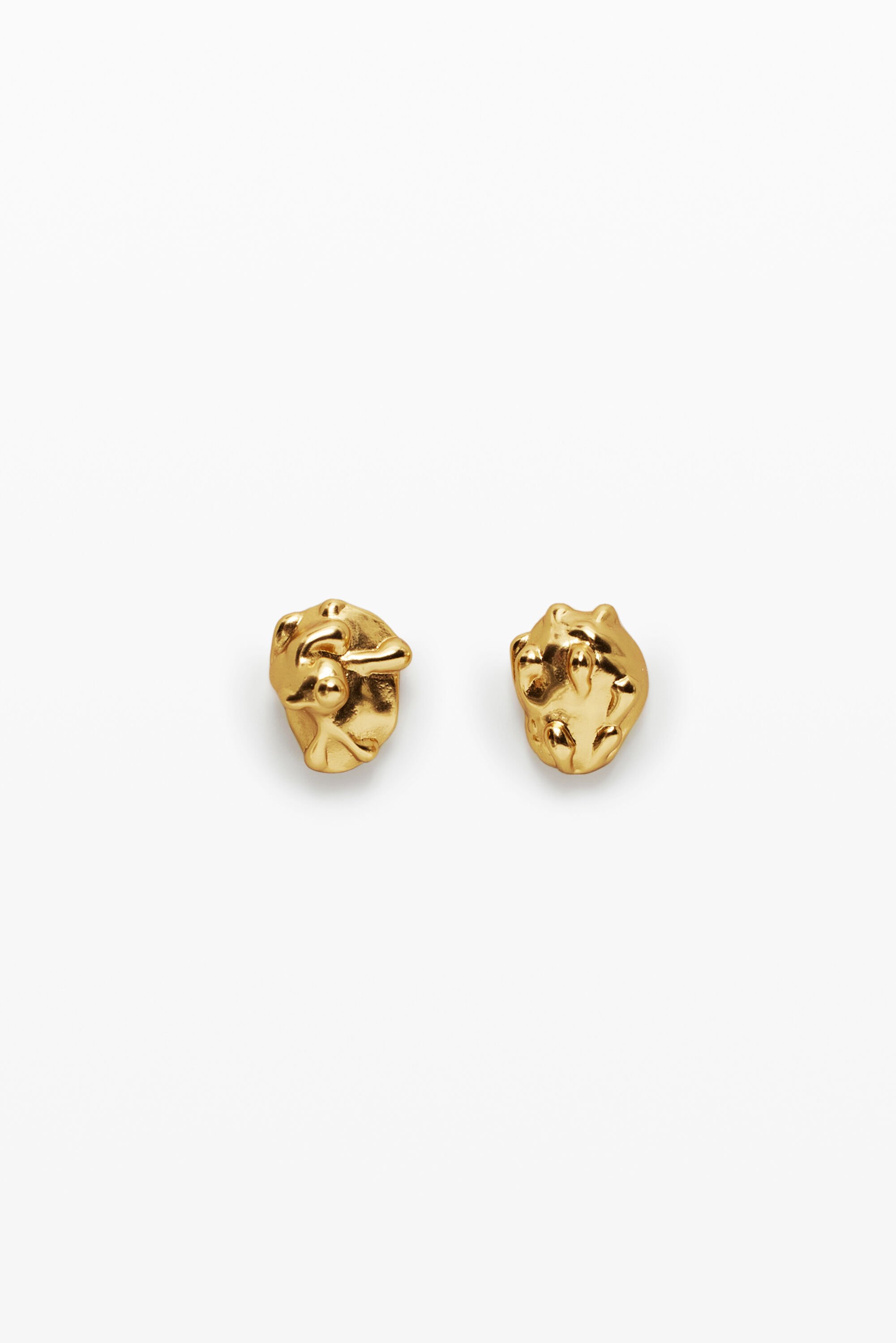Irregular gold-plated Zalio earrings