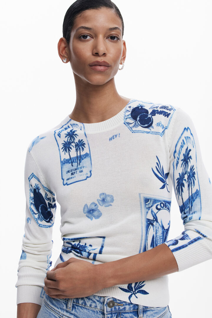 Tropical stamps sweater | Desigual