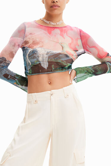 Short slim fantasy T-shirt | Desigual