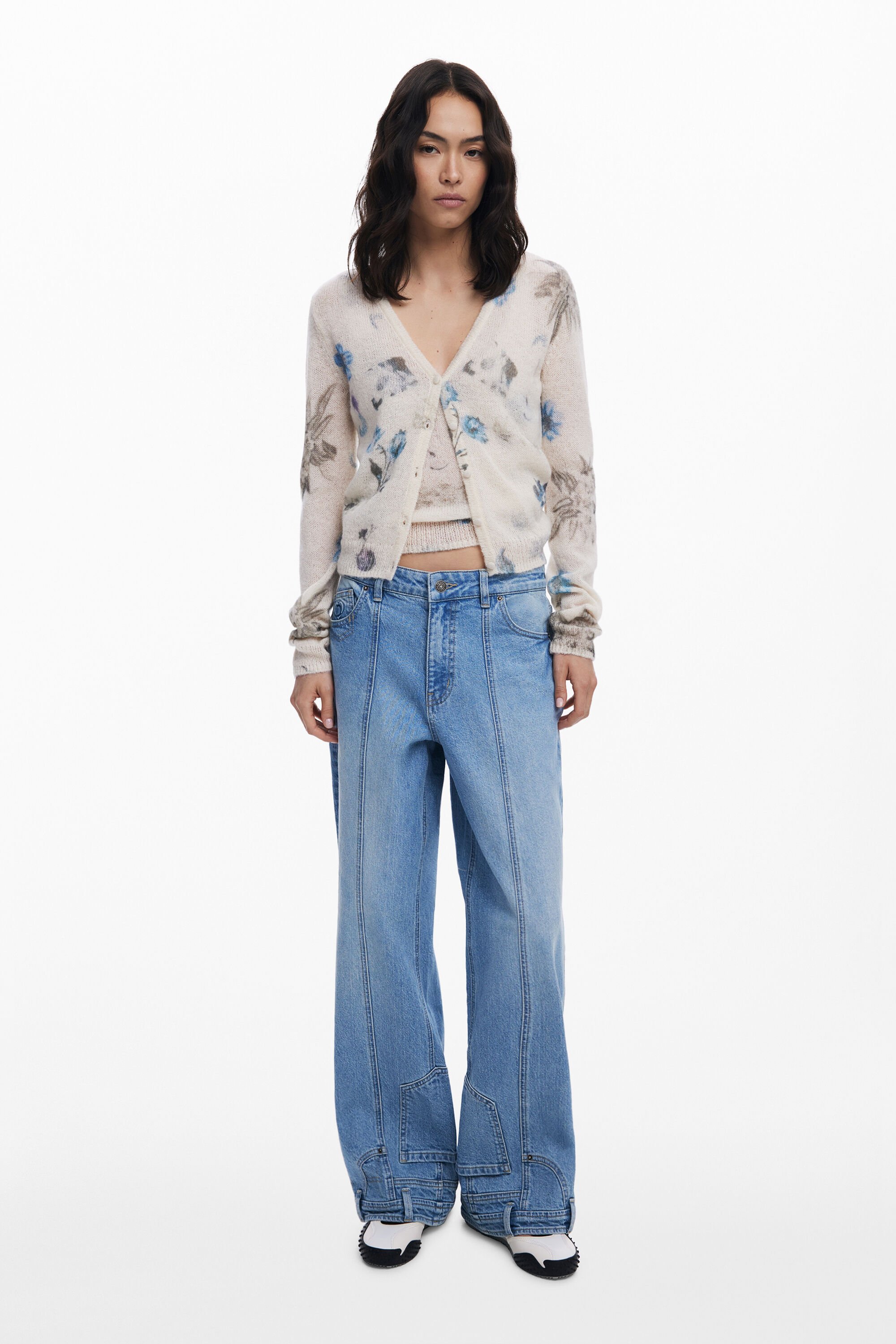 Jean droit effet inversé - Desigual - Modalova
