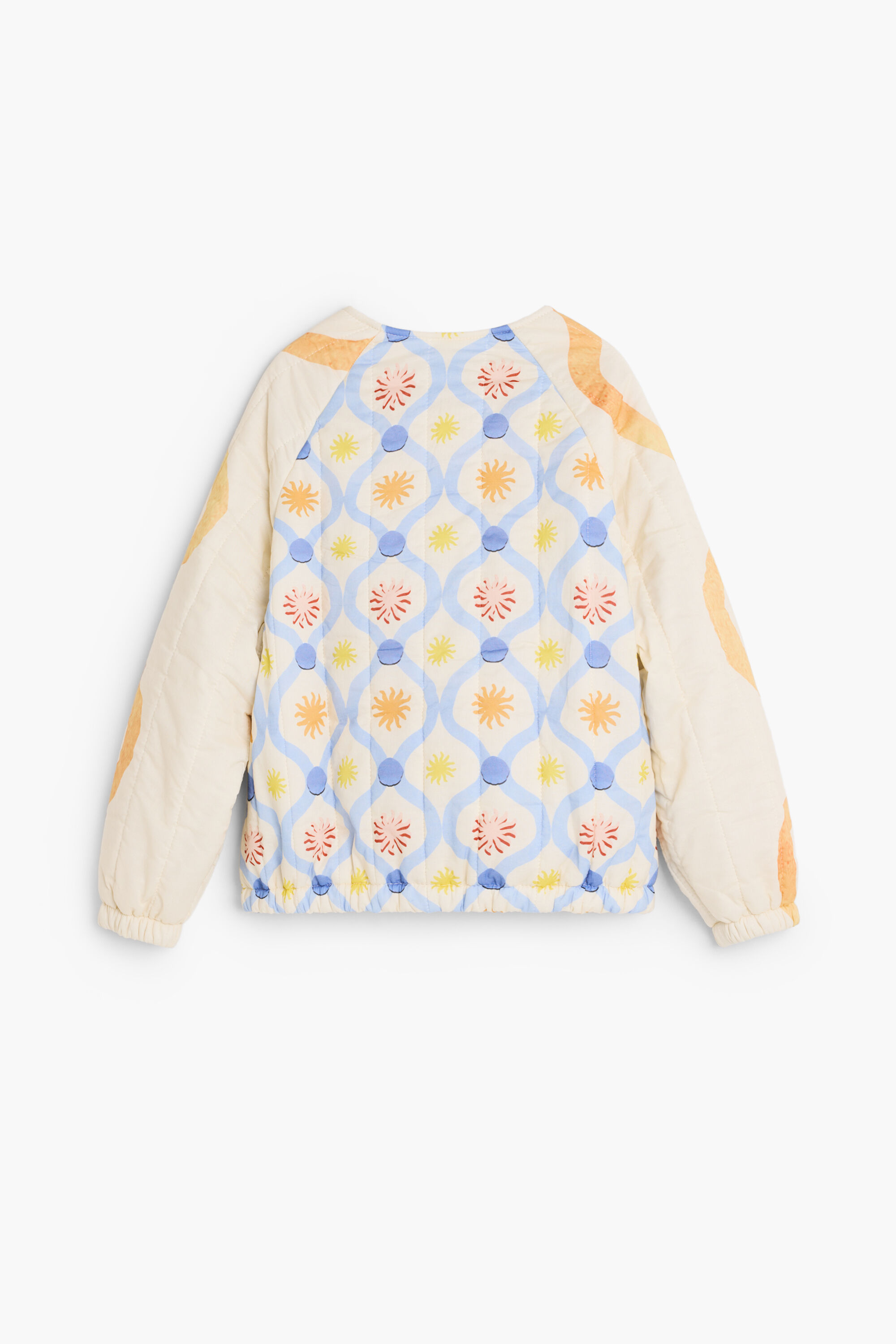 Chaqueta acolchada soles, Algodon, Blanco,