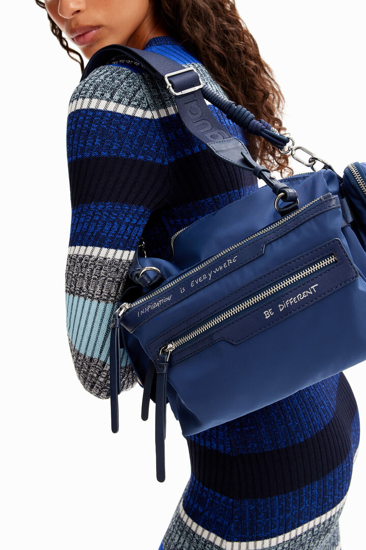 Midsize nylon pockets bag | Desigual