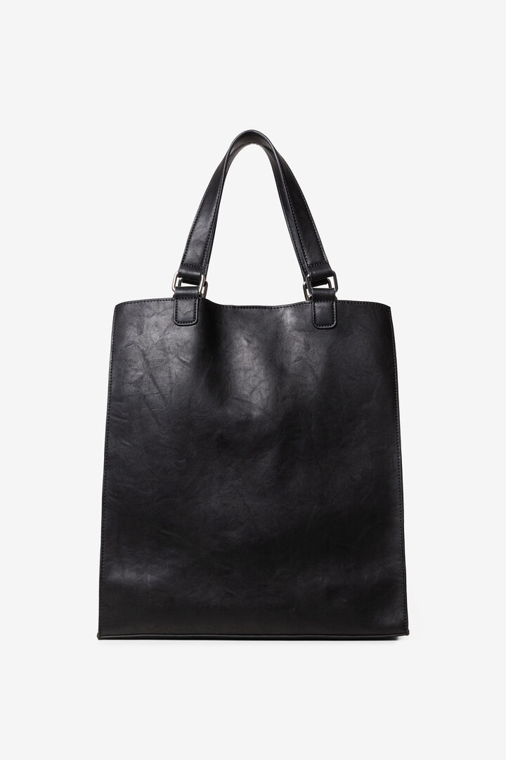 PU leather short handle shopping bag | Desigual