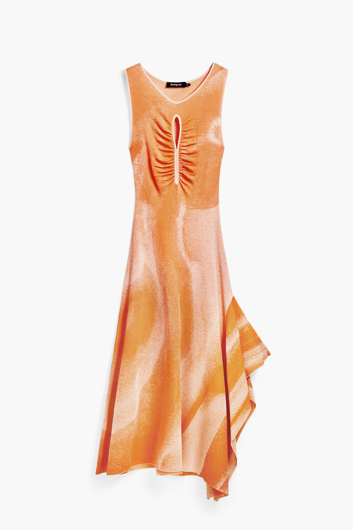 Jacquard cut-out dress | Desigual