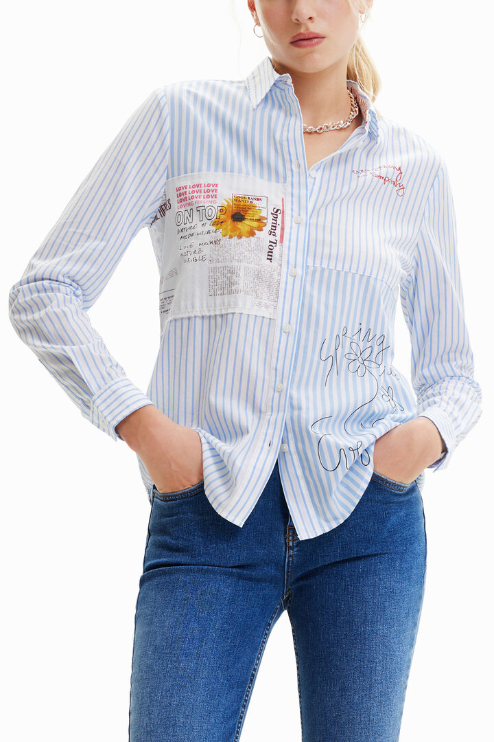 Patchwork striped shirt | Desigual