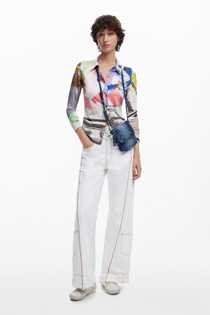 デニム製中型携帯ホルダー | Desigual