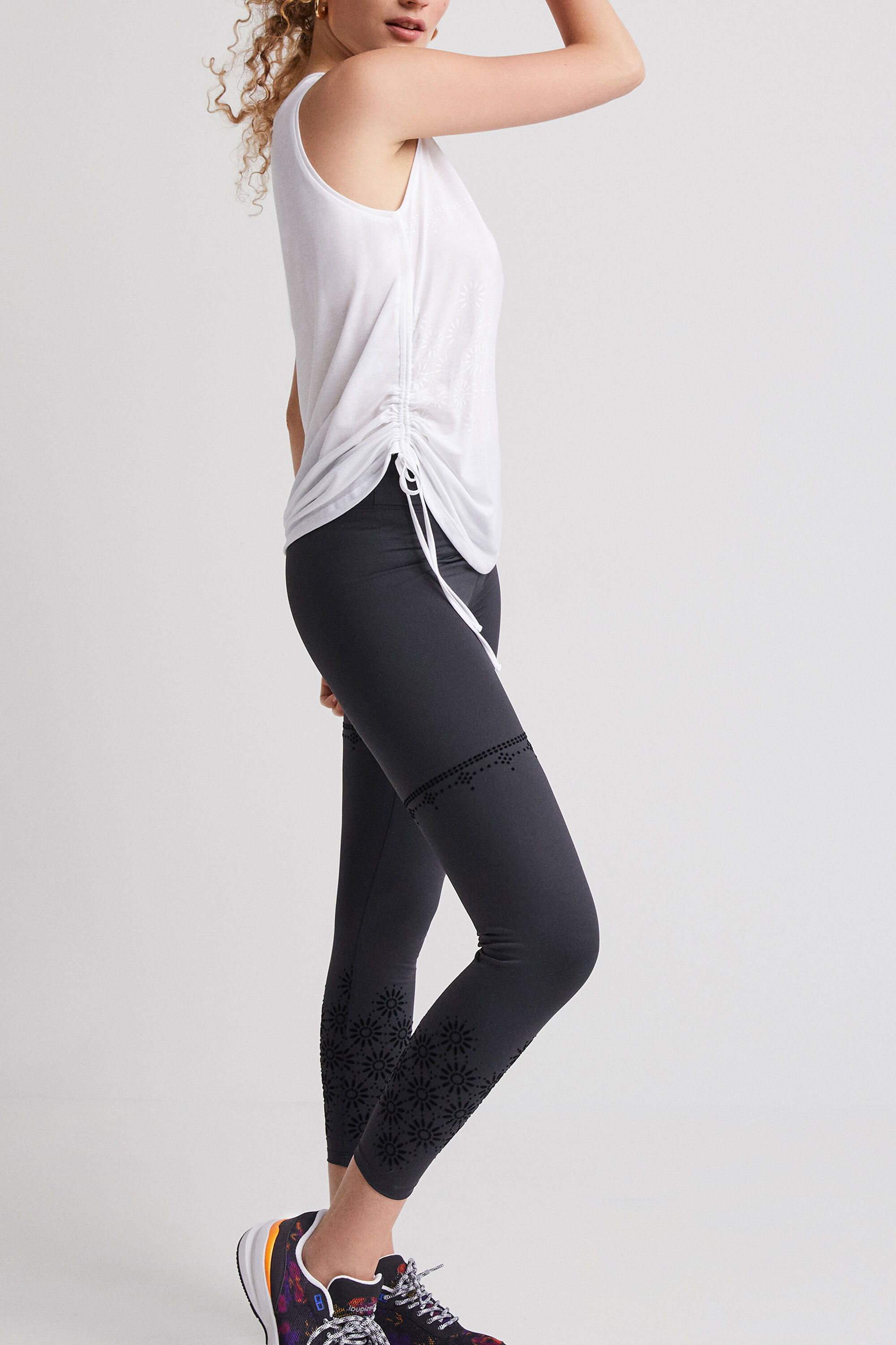 Leggings with flocked details Desigual