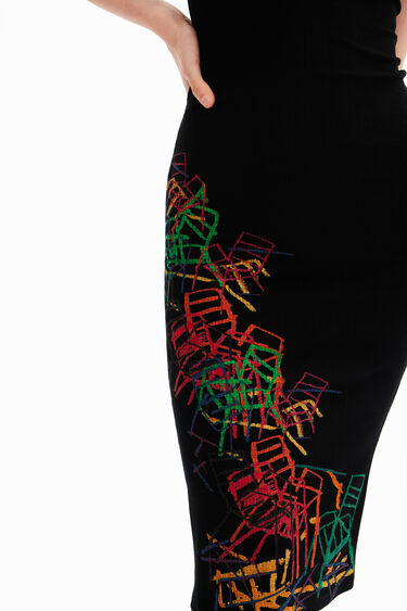 Vestido slim tirantes arty | Desigual